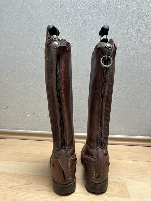 Bottes d’équitation cuir brun Tricolore taille 36