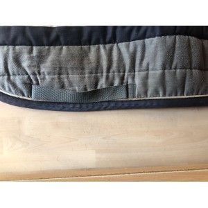 Tapis de selle gris et bleu