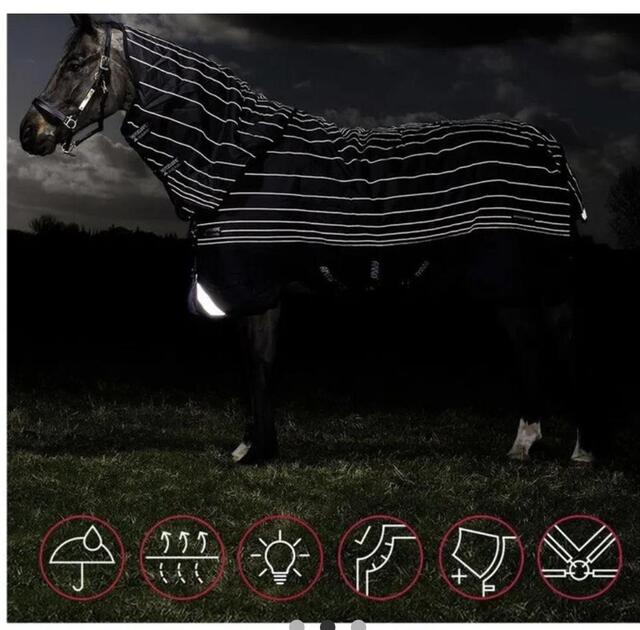 Couverture de paddock Amigo HORSEWARE 100g Bravo 12 Refl Plus 100g (Gris/Réfléchissant/Noir)