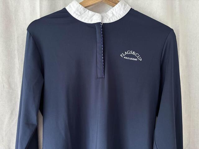 polo flags&cup bleu marine