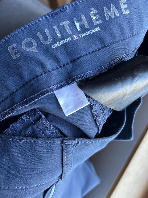 Pantalon équitation noir Equithème Georg fond silicone homme