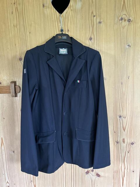 Veste italienne noire de concours équitation Christian ForHorses taille 14-15 ans