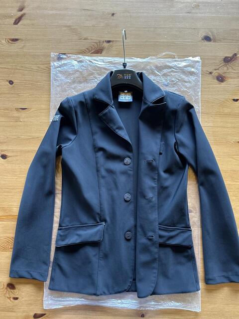 Veste italienne noire de concours équitation Christian ForHorses taille 14-15 ans