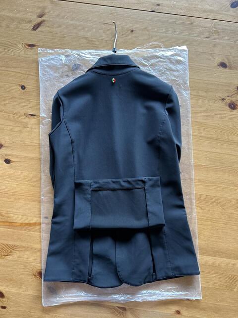 Veste italienne noire de concours équitation Christian ForHorses taille 14-15 ans