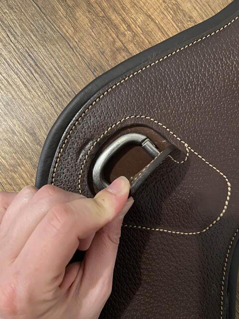 sangle en cuir marron taille 60cm
