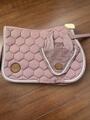 Tapis + bonnet rose clair taille poney