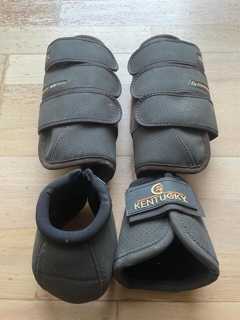 Guêtres de cross antérieurs + cloches Kentucky Horsewear