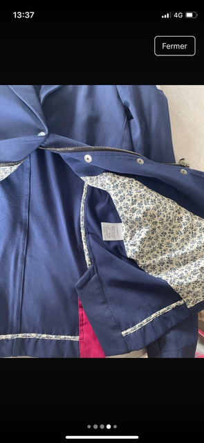 veste femme bleue animo