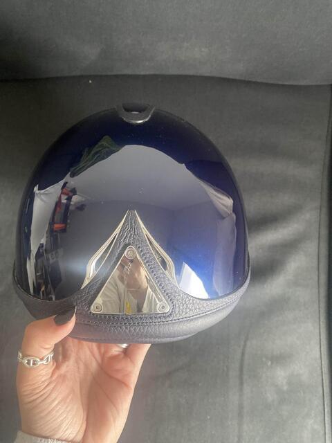Casque Antarès verni bleu S