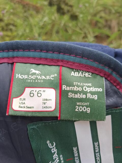 Couverture Horseware Rambo Optimo