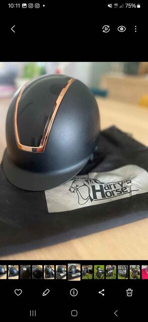 bombe harry hrose noir avec bande vernis noir