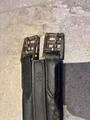 sangle cuir noir anatomique 145cm