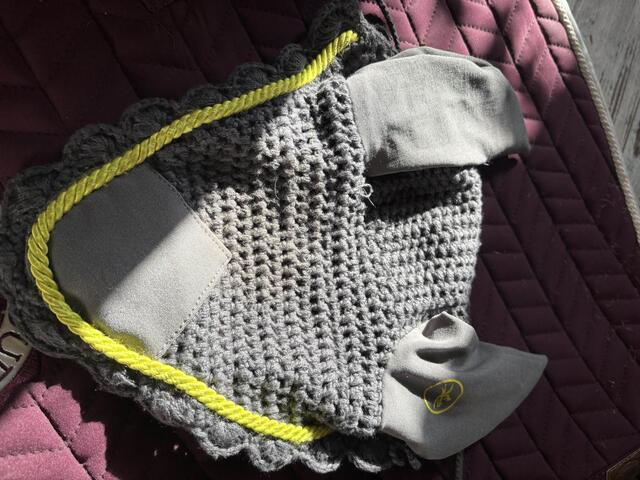 bonnet gris liseré vert