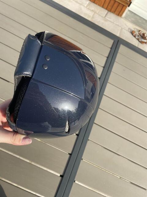 casque gpa easy first lady bleu marine à paillettes