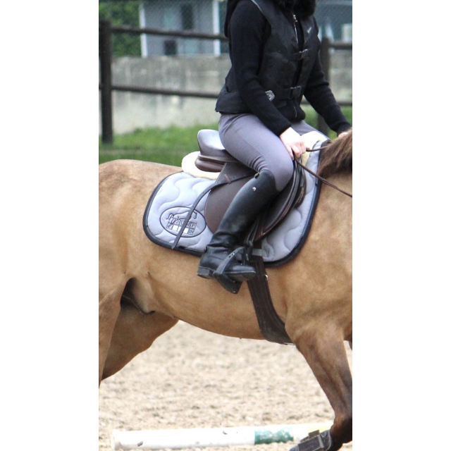 Tapis jump’in gris liseré noir