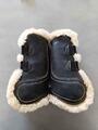 Guêtres Kentucky moumoute en cuir noir