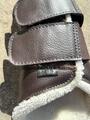 Guêtres de dressage en cuir et mouton
