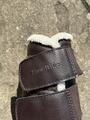 Guêtres de dressage en cuir et mouton