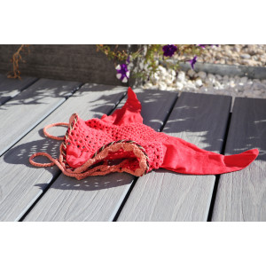 Bonnet antimouche cheval rouge
