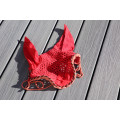 Bonnet antimouche cheval rouge