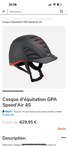 Casque GPA speed’air 4S taille CE 54