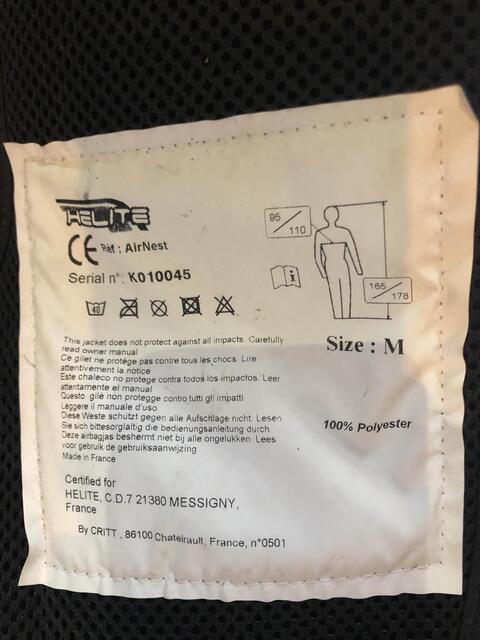 Air bag Hélite neuf M