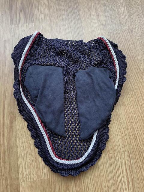 Bonnet bleu marine liseré bordeaux/blanc NEUF