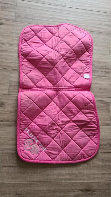 Ensemble dressage HV Polo rose tapis-bonnet-bandes