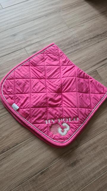 Ensemble dressage HV Polo rose tapis-bonnet-bandes