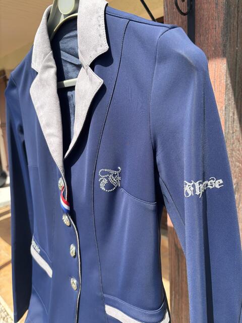 Veste de concours Fhorse bleue et grise