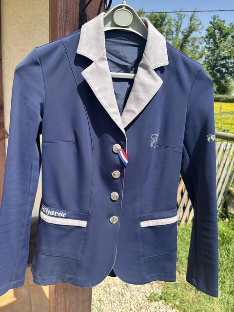 Veste de concours Fhorse bleue et grise