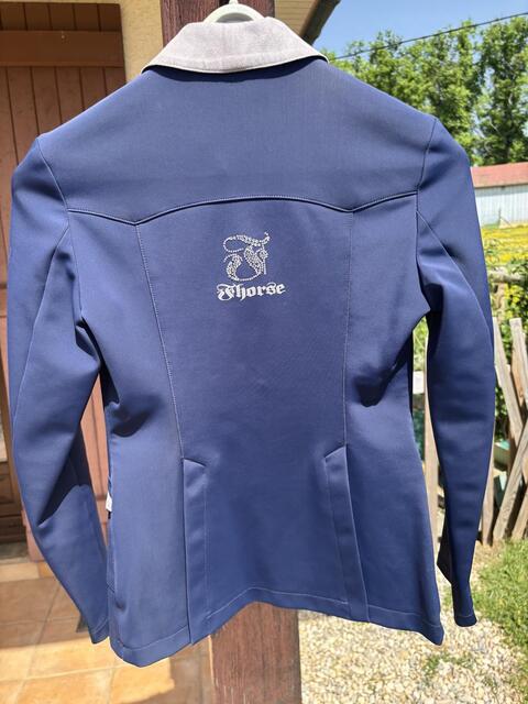 Veste de concours Fhorse bleue et grise