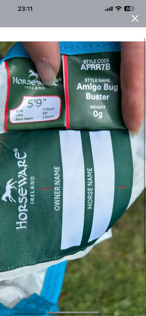 couverture Horsewarer Bug Buster anti mouche 125 cm