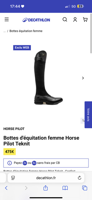Bottes horse pilot