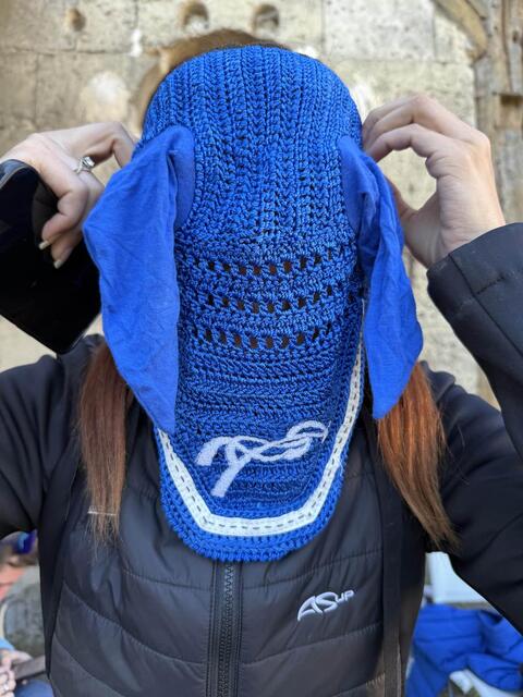 bonnet Pénélope bleu cheval
