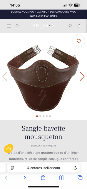 Bavette Antarès marron 120cm