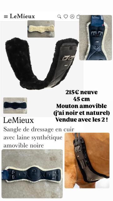Sangle courte dressage LeMieux 45 noir