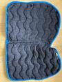 tapis de selle et amortisseur Equitheme Bleu roi - liseré argenté et blanc