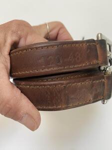 etrivieres cuir brun 120cm