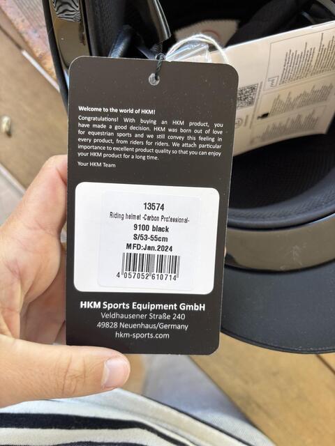 Casque neuf hkm carbon