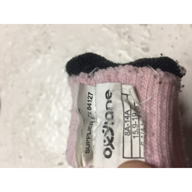 Gants marron et rose