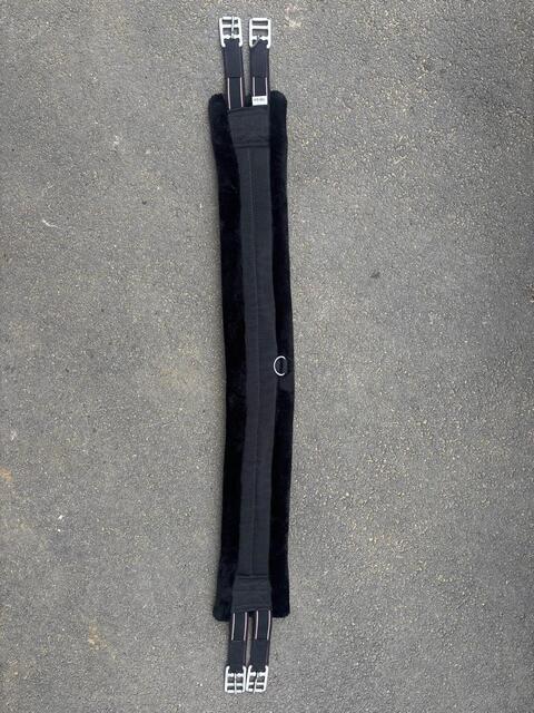 sangle mouton / fourrure noire neuve