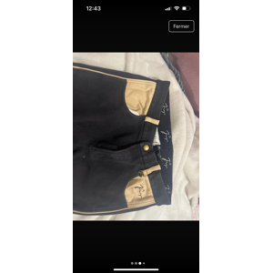 Pantalon noir et beige