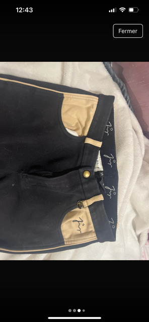 Pantalon noir et beige