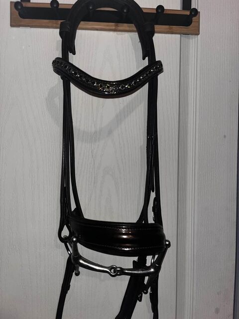 Bridon marron foncé en cuir taille full