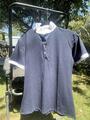 polo de concours bleu et blanc manches courtes