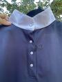 polo de concours bleu et blanc manches courtes