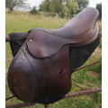 Selle 17'5 cuir marron mixte