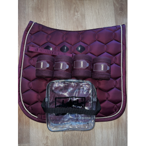 Ensemble Tapis + Bandes de Polo bordeaux Eskadron