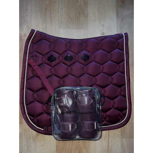 Ensemble Tapis + Bandes de Polo bordeaux Eskadron